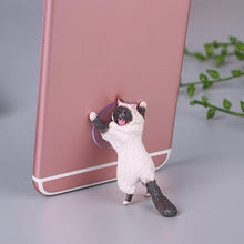 Load image into Gallery viewer, Phone Holder Cute Cat Support Resin Stand Sucker