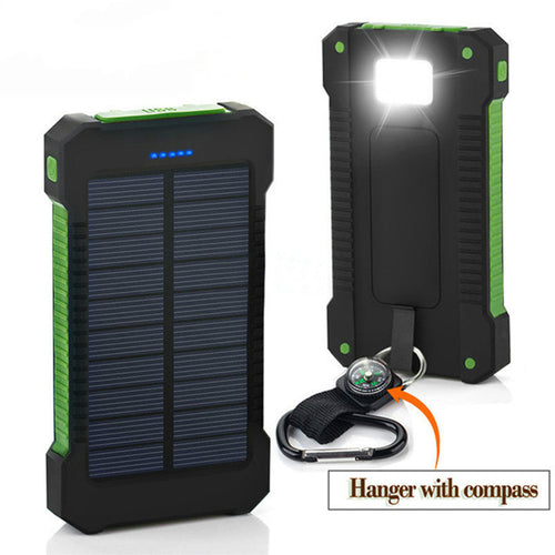 Solar Power Bank 30000mAh Solar Charger External Battery Charger Waterproof Solar Powerbank for Smartphone