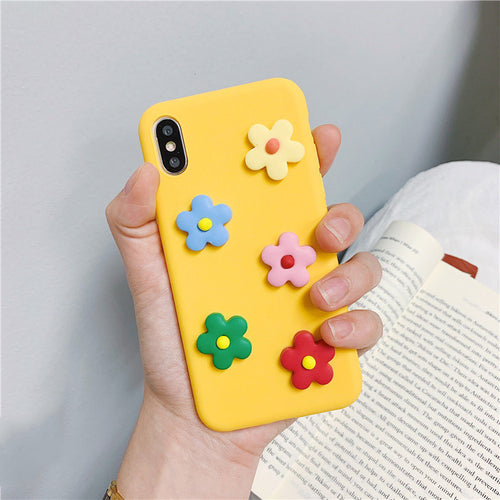 Cute 3D Flowers Phone Case For Iphone Models