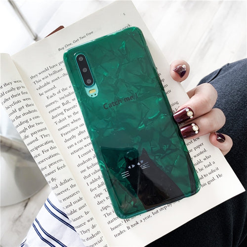 Cartoon Cat Phone Cases For Huawei Models